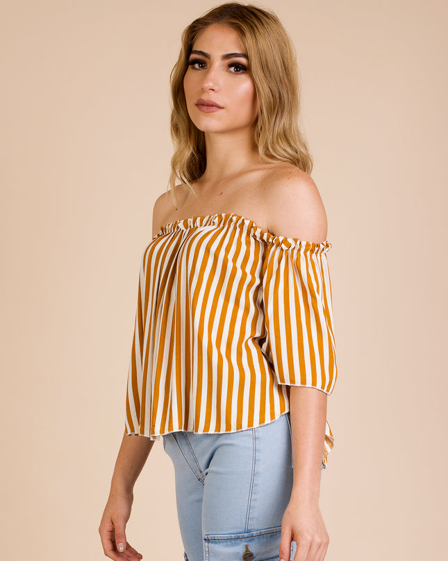 Blusa rayas - Mostaza