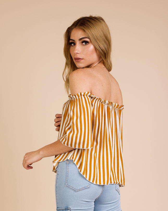 Blusa rayas - Mostaza