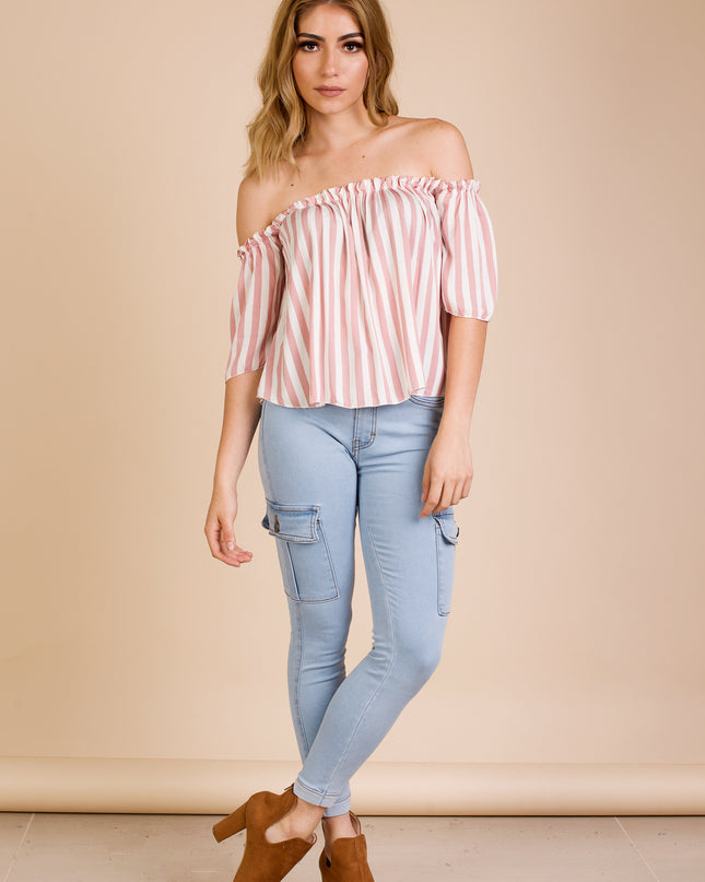 Blusa rayas - Rojo
