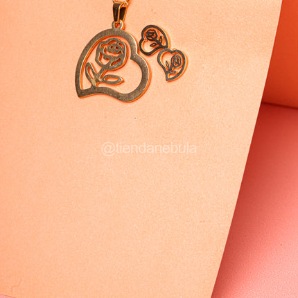 Set Collar Rosa Corazón
