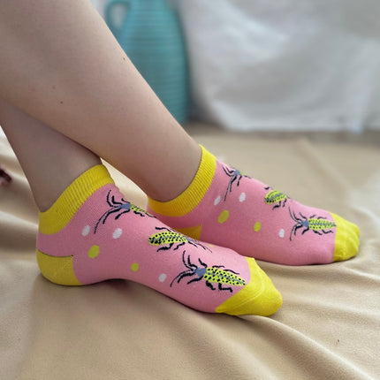 Medias Taloneras Grillitos - Rosado
