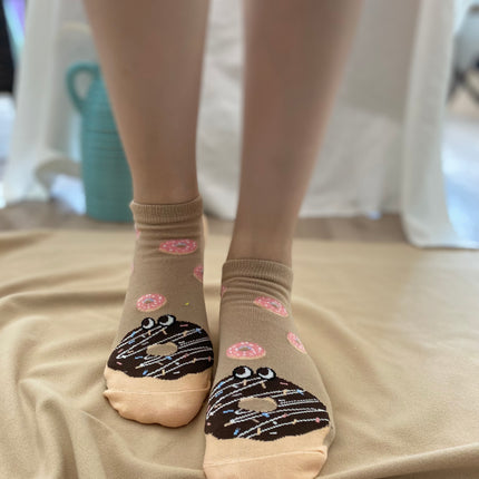 Medias Taloneras Donas - Cafe
