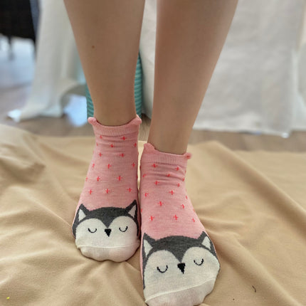 Medias Taloneras Buho - Rosado