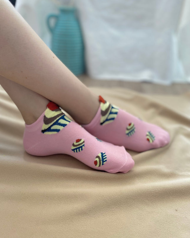 Medias Taloneras Pastelito - Rosado