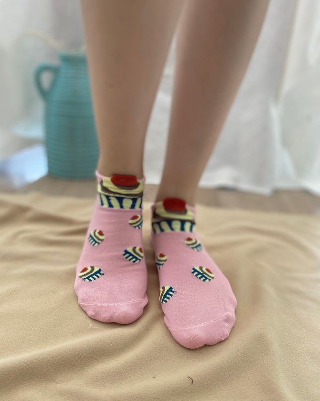 Medias Taloneras Pastelito - Rosado