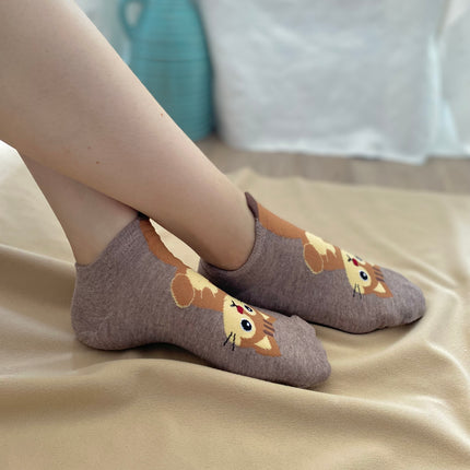 Medias Taloneras Fox - Marrón