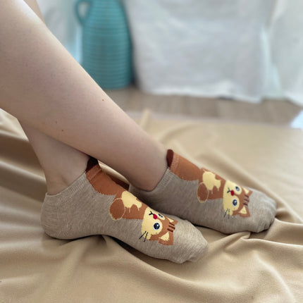 Medias Taloneras Fox - Beige
