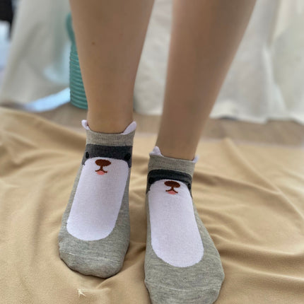 Medias Taloneras Osito - Gris