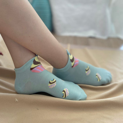 Medias Taloneras Pastelito - Verde Agua