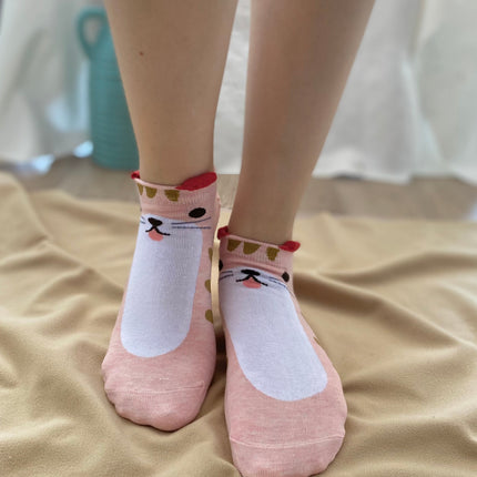 Medias Taloneras Tigre - Rosado
