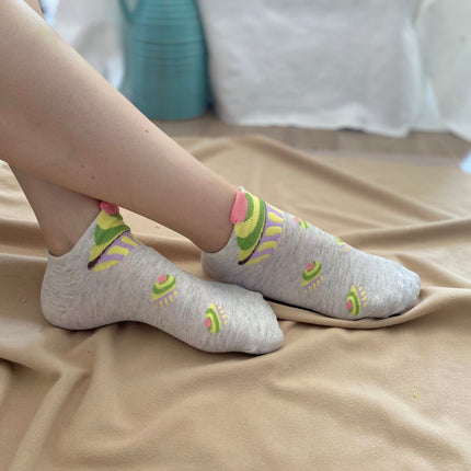 Medias Taloneras Pastelito - Plomo
