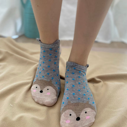 Medias Taloneras Ardillita - Gris
