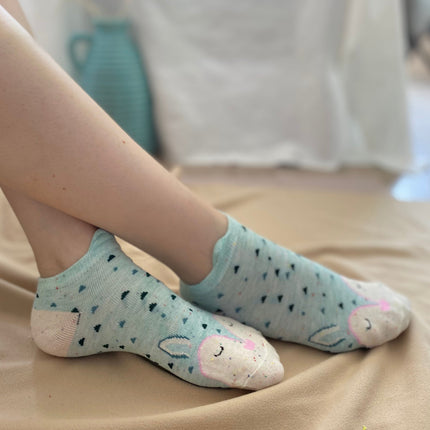 Medias Taloneras Conejito - Gris
