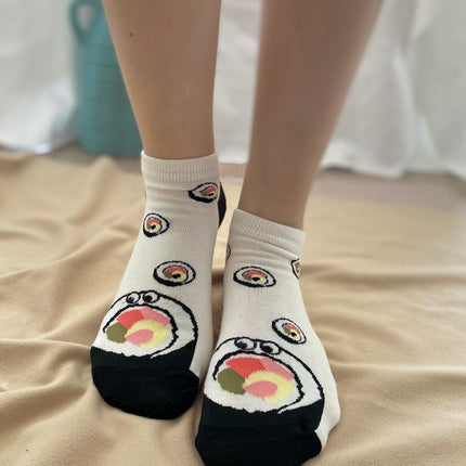 Medias Taloneras Sushi - Blanco