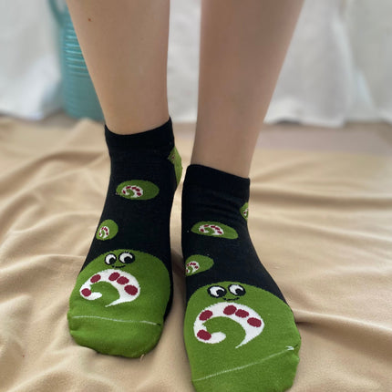 Medias Taloneras Sushi - Negro