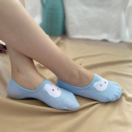 Medias Tobilleras Conejito - Celeste