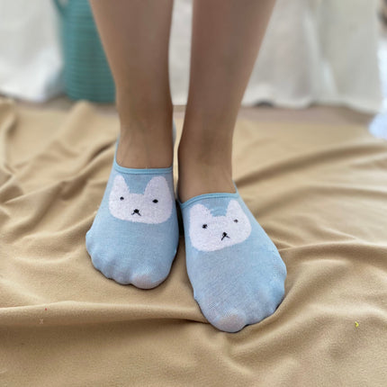 Medias Tobilleras Conejito - Celeste