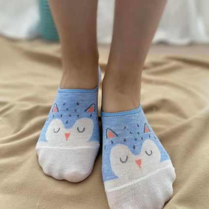 Medias Tobilleras Buho - Celeste