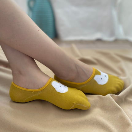 Medias Tobilleras Conejito - Amarillo