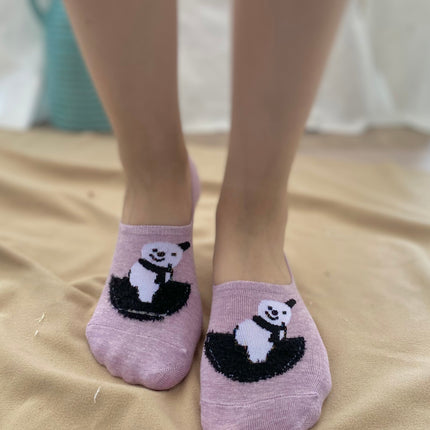 Medias Tobillera Panda - Lila