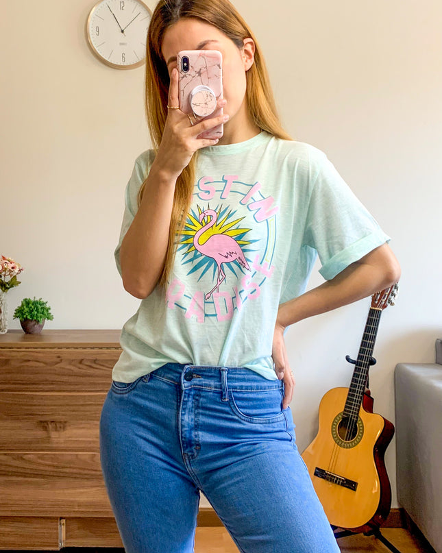 Polo California - Flamingo - Verde Agua