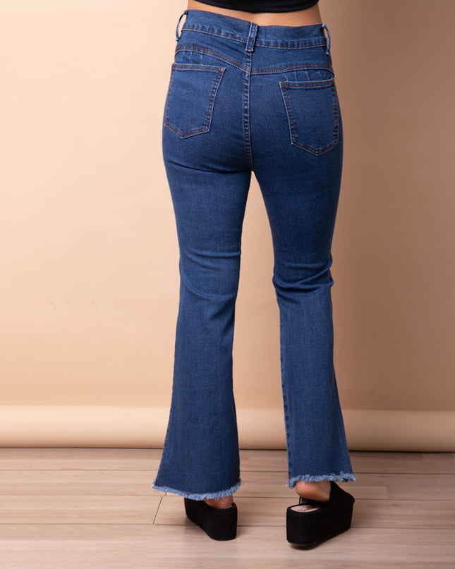 Pantalón Acampanado 4.0 - Azul Rasgado