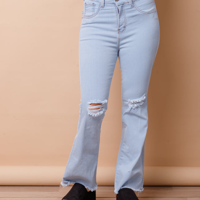 Pantalón Acampanado 4.0 - Ice Rasgado