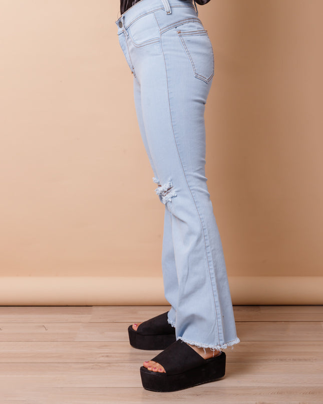 Pantalón Acampanado 4.0 - Ice Rasgado