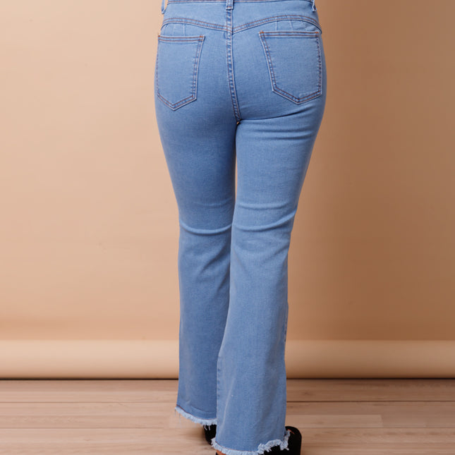 Pantalón Acampanado 4.0 - Celeste Rasgado