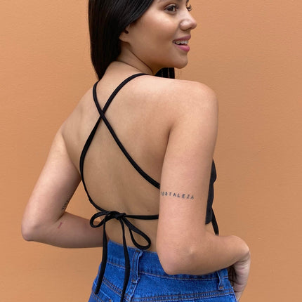 Top Flor - Negro