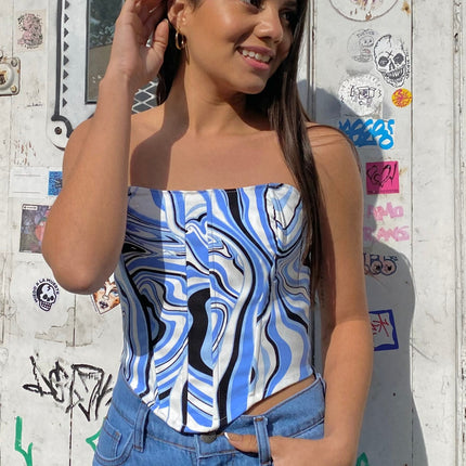 Corset Bombom - Azul