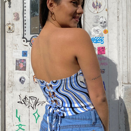 Corset Bombom - Azul