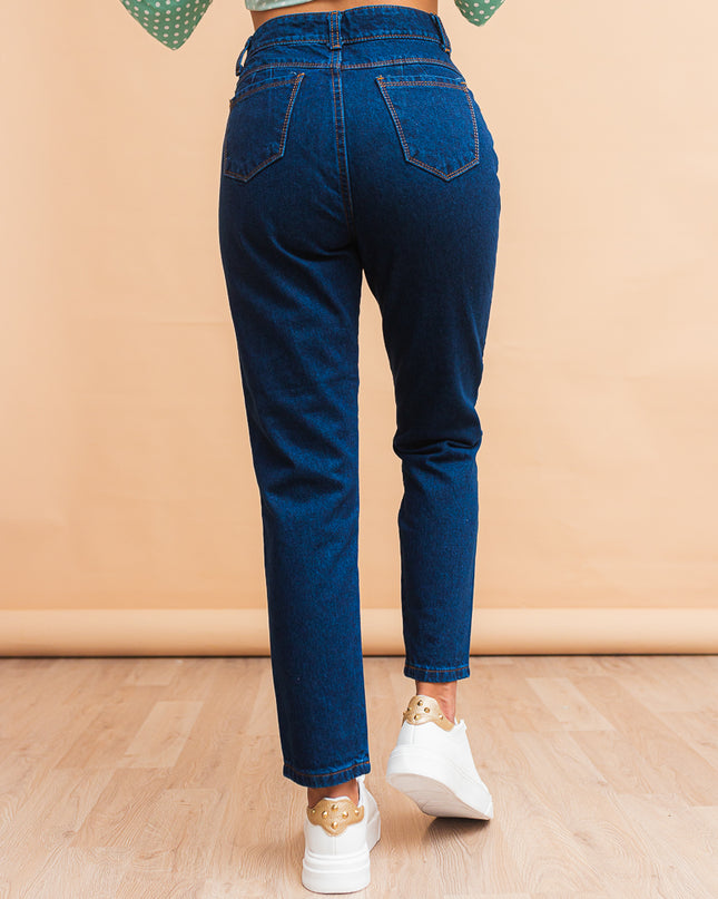 Pantalon Mom 3.0 - Azul Cristal