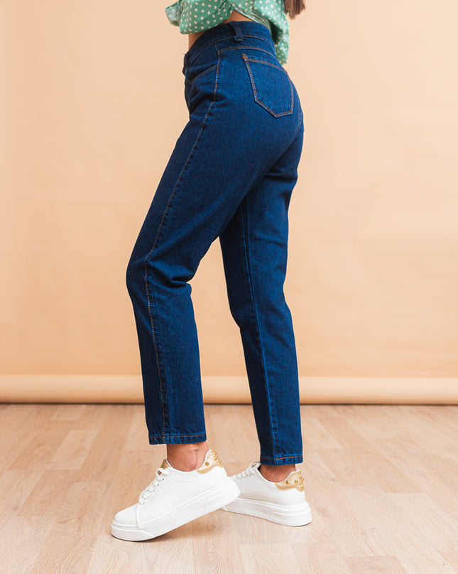 Pantalon Mom 3.0 - Azul Cristal
