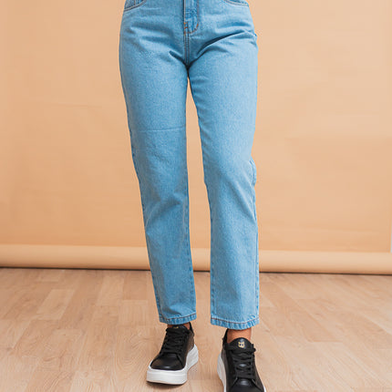 Pantalon Mom 3.0 - Celeste