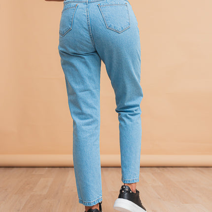 Pantalon Mom 3.0 - Celeste