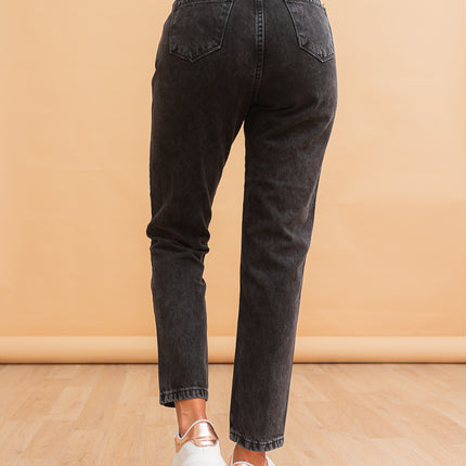 Pantalon Mom 3.0 - Negro Jaspeado
