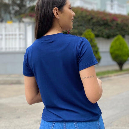 Polo Barú 10.0 - Florecitas - Azul