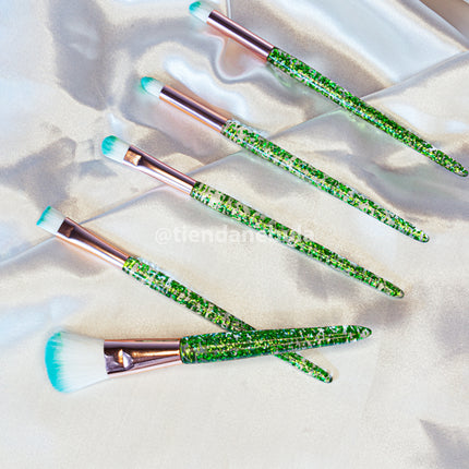 Set de 5 brochas para ojos - Verde
