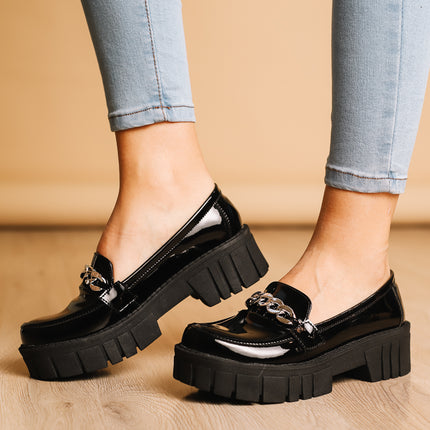 Mocasines Mujer Antalya - Negro Charol