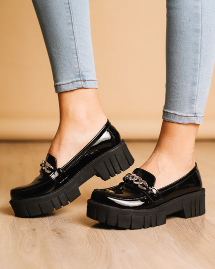 Mocasines Mujer Antalya - Negro Charol