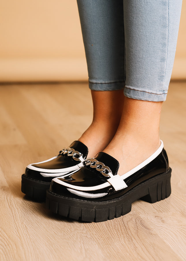 Mocasin Antalya - Negro con blanco