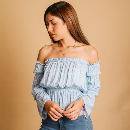 Blusa Tanya - Celeste
