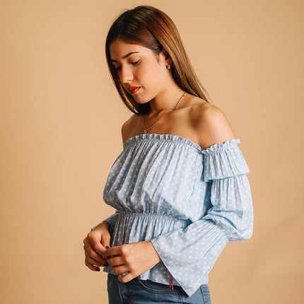Blusa Tanya - Celeste