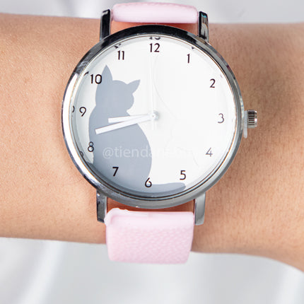 Reloj mujer gatito - Rosado