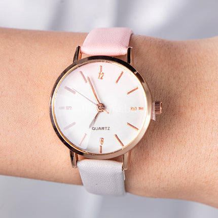 Reloj mujer bicolor - Rosado con Blanco