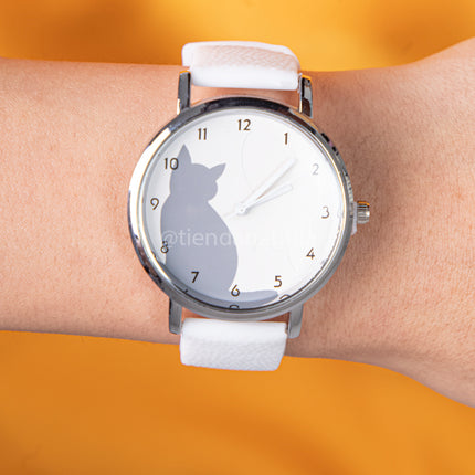 Reloj mujer gatito - Blanco