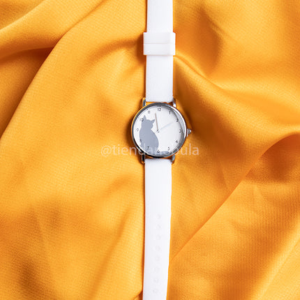Reloj mujer gatito - Blanco