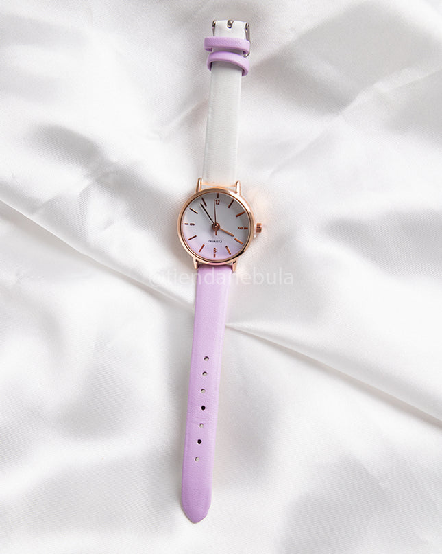 Reloj mujer bicolor - Lila con Blanco