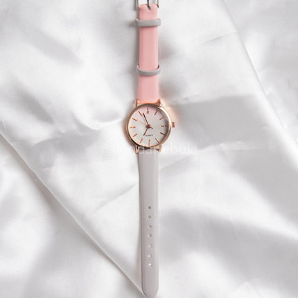 Reloj mujer bicolor - Rosado con Blanco